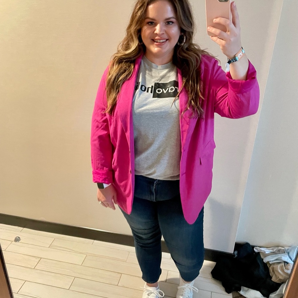 a new day Women's Oversized Pink Blazer - Picture 6 of 6
